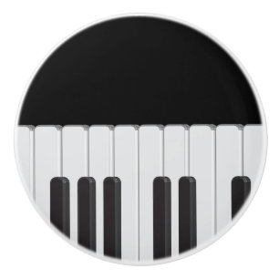 Piano keyboard ceramic knob