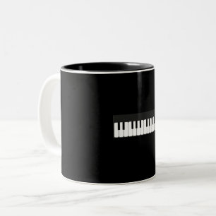 Piano Keyboard Clavier 24 Keys Two-Tone Coffee Mug