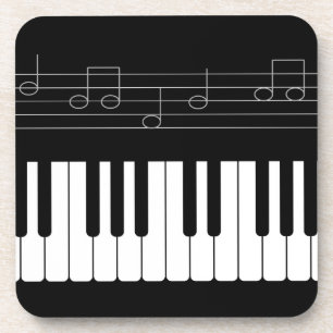 Piano keyboard coaster