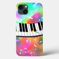 Piano Keyboard colourful music theme,