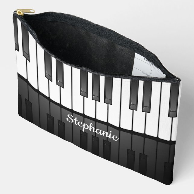 Piano Keyboard Design Accessory Bag (Open)