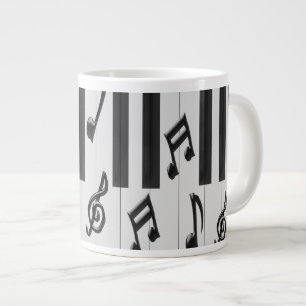 Piano Keyboard Design Large Coffee Mug