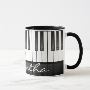 Piano Keyboard Design Mug