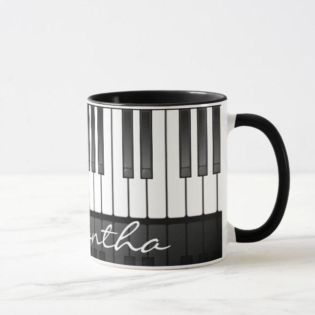 Piano Keyboard Design Mug (Right)