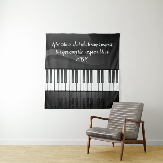 Piano Keyboard Design Wall Tapestry (In Situ)