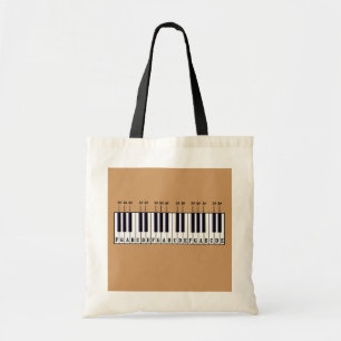 Piano Keyboard Diagram Tote Bag