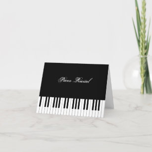 Piano Keyboard Elegant Personalised Musician's  Thank You Card