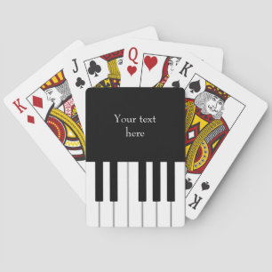 Piano Keyboard Elegant Personalised Playing Cards
