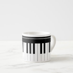 Piano keyboard espresso cup