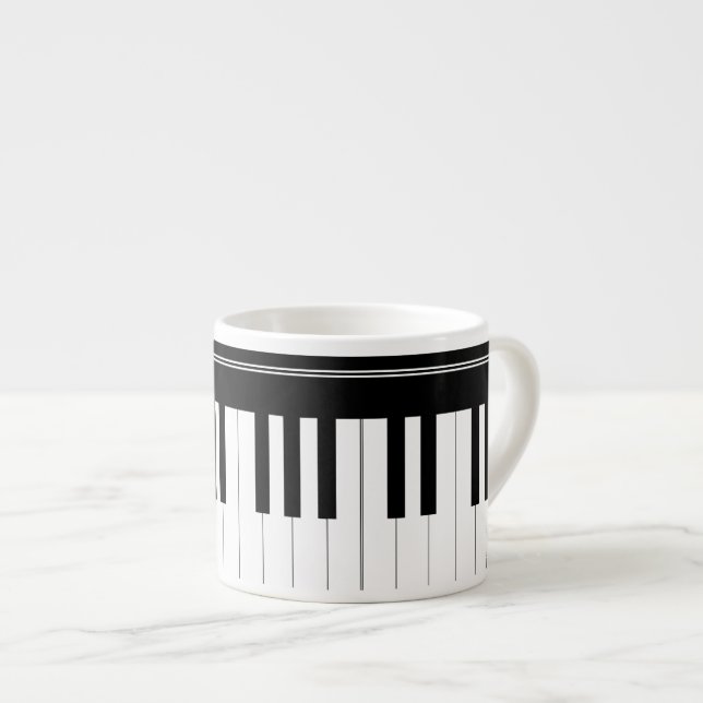 Piano keyboard espresso cup (Front Right)