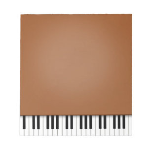 Piano Keyboard Fun Brown 5.5x6 Music Notepad