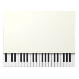 Piano Keyboard Fun Ivory 8.5x11 Music Notepad