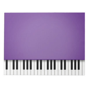 Piano Keyboard Fun Purple 8.5x11 Music Notepad