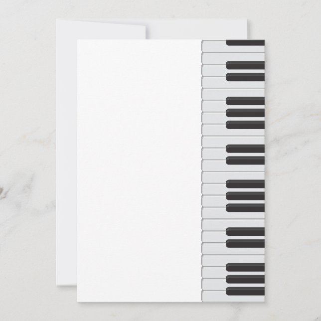 Piano keyboard invitation (Front)