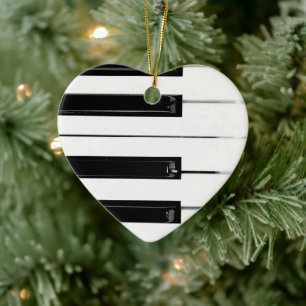 Piano Keyboard Keys Ceramic Tree Decoration