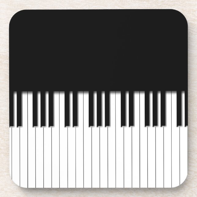 Piano Keyboard Keys Coaster (Front)