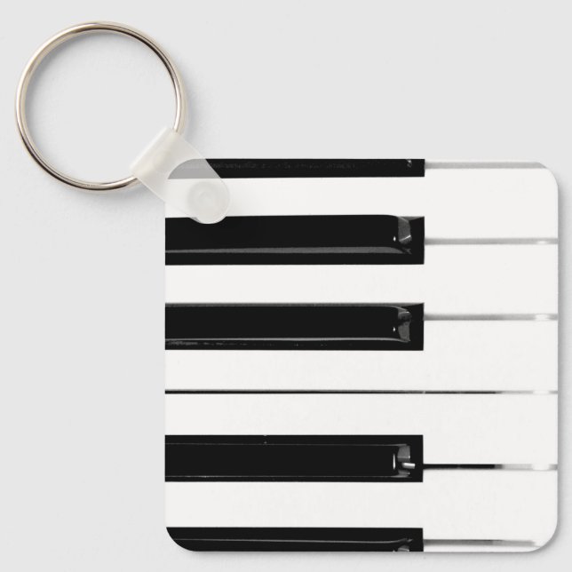 Piano Keyboard Keys Key Ring (Front)
