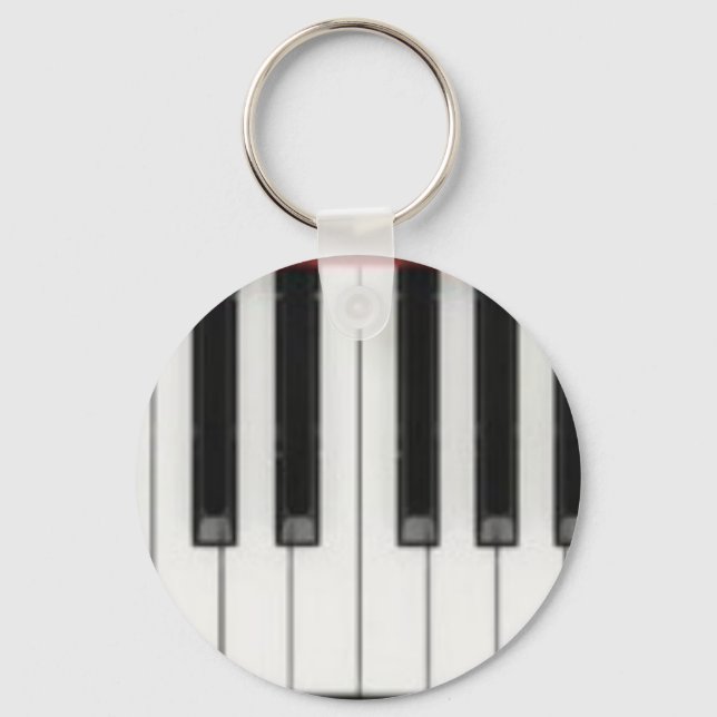 Piano Keyboard Keys Key Ring (Front)