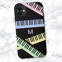 Piano Keyboard Keys Music Lover Modern Monogrammed