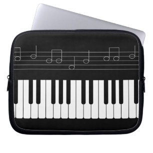 Piano keyboard laptop sleeve
