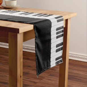 Piano keyboard long table runner
