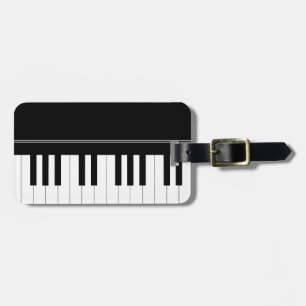 Piano keyboard luggage tag