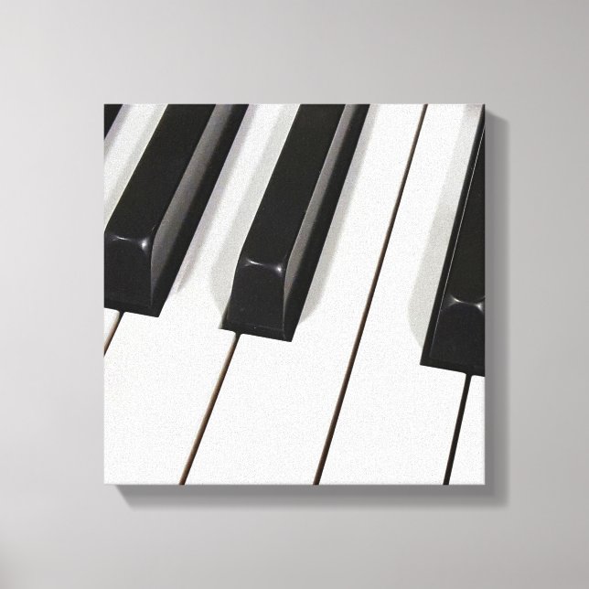 piano keyboard macro canvas print (Front)