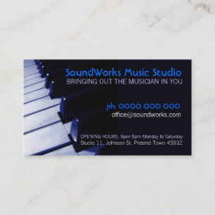 Piano Keyboard Music Business card