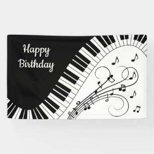 Piano Keyboard Music Design Banner