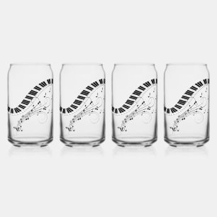 Piano Keyboard Music Design Can Glass