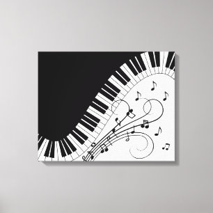 Piano Keyboard Music Design   Canvas Print