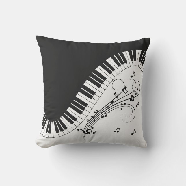 Piano Keyboard Music Design Cushion (Front)