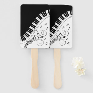 Piano Keyboard Music Design Hand Fan
