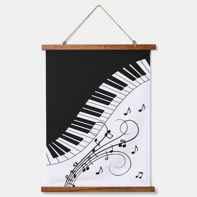Piano Keyboard Music Design Hanging Tapestry (Front)