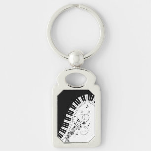 Piano Keyboard Music Design   Key Ring