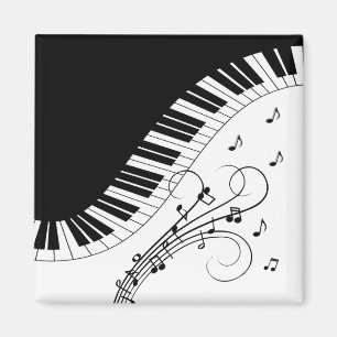 Piano Keyboard Music Design Magnet