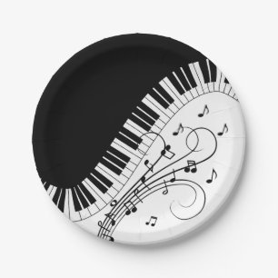 Piano Keyboard Music Design   Paper Plate