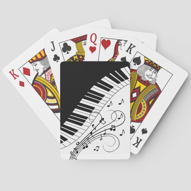 Piano Keyboard Music Design Playing Cards (Back)