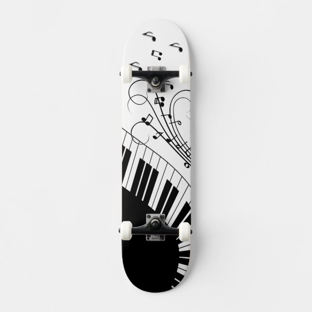 Piano Keyboard Music Design Skateboard (Front)