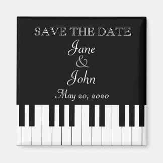 Piano Keyboard Music Wedding Save The Date Magnet