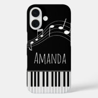 Piano Keyboard & Musical Notes