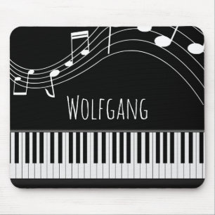 Piano Keyboard & Musical Notes Mouse Mat