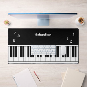 Piano Keyboard Musical Notes Personalised Desk Mat