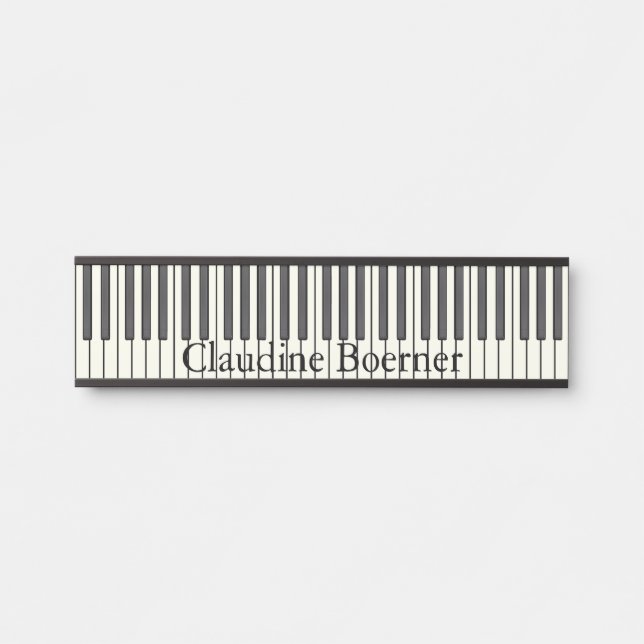 Piano Keyboard Name Plate  (Front)