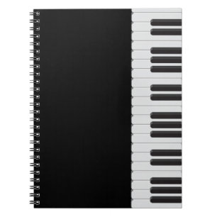 Piano keyboard notebook
