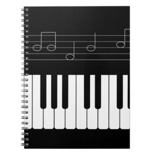 Piano keyboard notebook