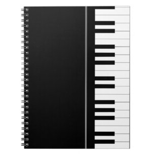 Piano keyboard notebook