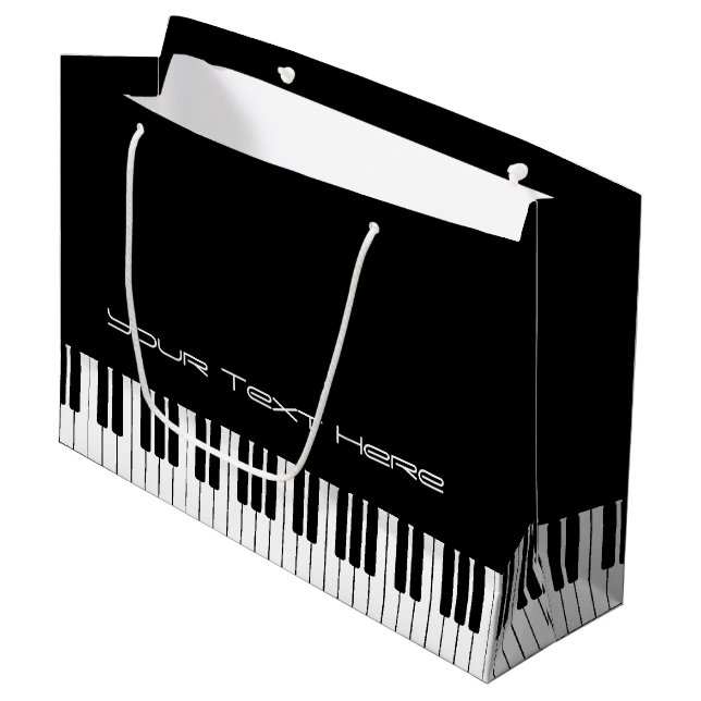 Piano Keyboard Organ Large Gift Bag (Front Angled)