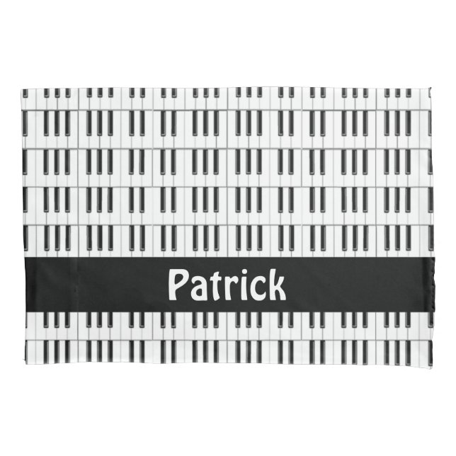 Piano keyboard pattern pillowcase (Front)