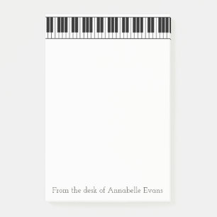 Piano Keyboard Personalise Post-it Notes